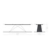 Dining Table Aurora 300cm Ceramic Brown V Frame Black