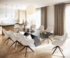 Dining Table Aurora 300cm Ceramic Brown V Frame Black
