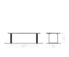 Dining Table Olympus Live Edge 240cm Acacia Wood Natural Square Frame Slim Steel 35mm Top
