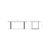 Dining Table Olympus Live Edge 200cm Oak Wood Natural Square Frame Slim Steel 32mm Top