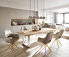 Dining Table Olympus Live Edge Oak Wood Natural Square Frame Slim Steel 160-300cm