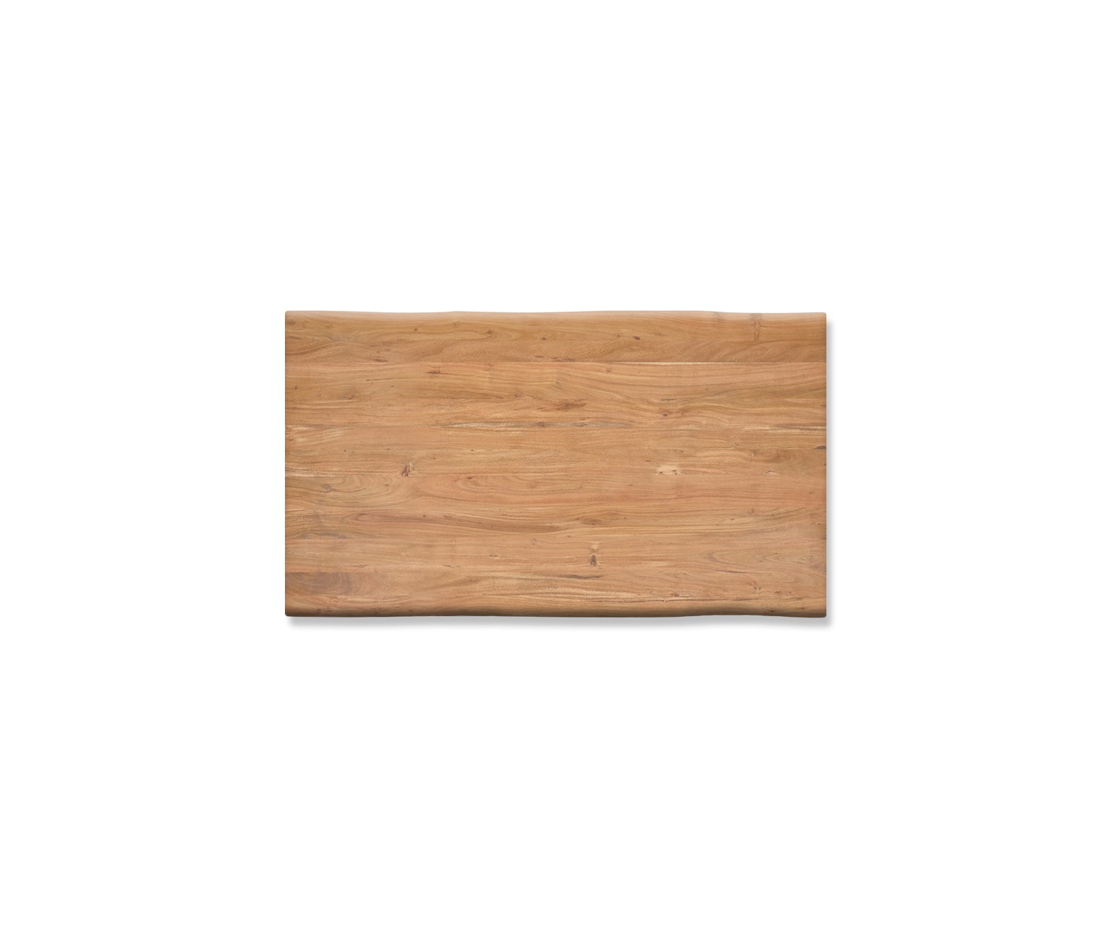 Dining Table Olympus Live Edge 160cm Acacia Wood Natural Square Frame Slim Steel 55mm Top