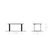 Dining Table Olympus Live Edge 160cm Acacia Wood Natural Square Frame Slim Steel 55mm Top