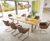 Dining Table Olympus Live Edge 260cm Oak Wood Natural Square Frame Steel 32mm Top