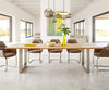 Dining Table Olympus Live Edge 260cm Oak Wood Natural Square Frame Steel 32mm Top