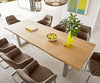 Dining Table Olympus Live Edge 260cm Oak Wood Natural Square Frame Steel 32mm Top