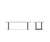 Dining Table Olympus Live Edge 260cm Oak Wood Natural Square Frame Steel 32mm Top