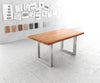 Dining Table Olympus Live Edge Acacia Wood Natural Square Frame Steel 140-300cm