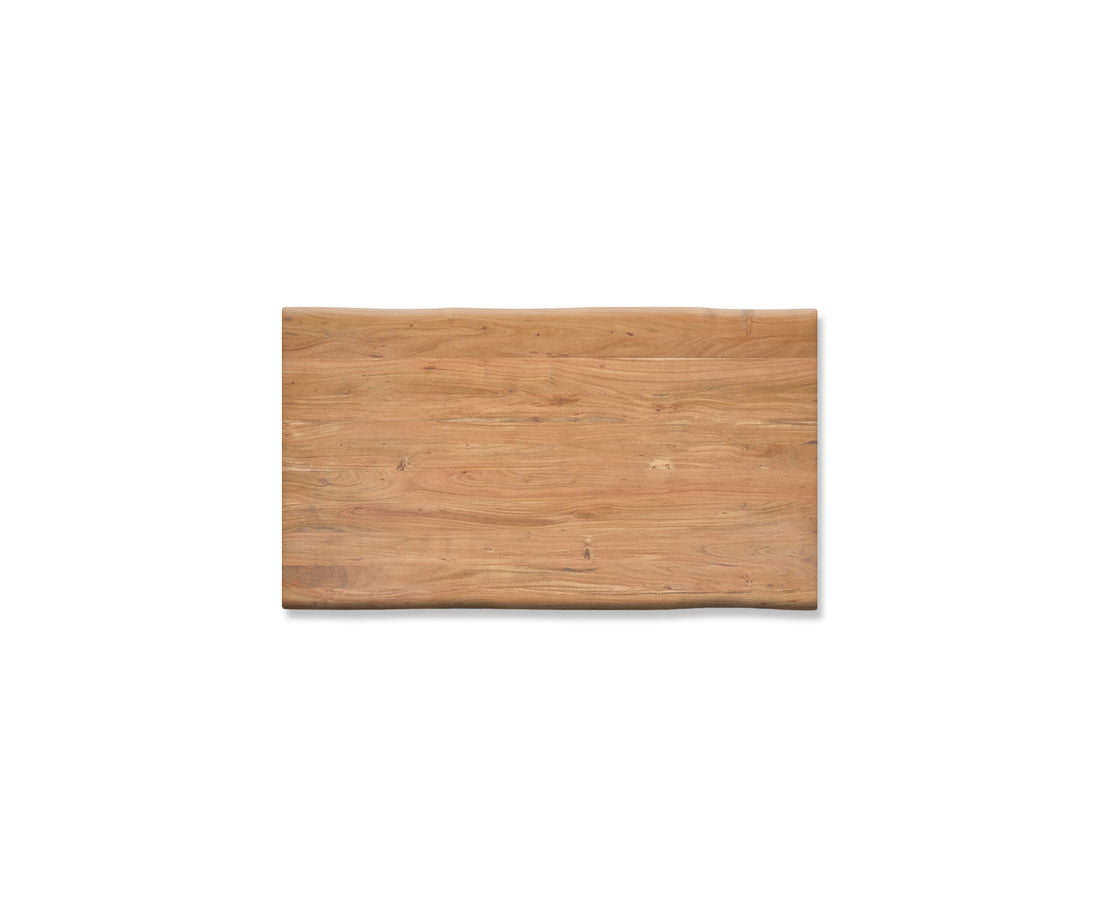 Dining Table Olympus Live Edge 160cm Acacia Wood Natural Square Frame Steel 55mm Top