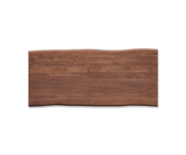 Dining Table Olympus Live Edge Acacia Wood Brown Square Frame Steel 140-300cm