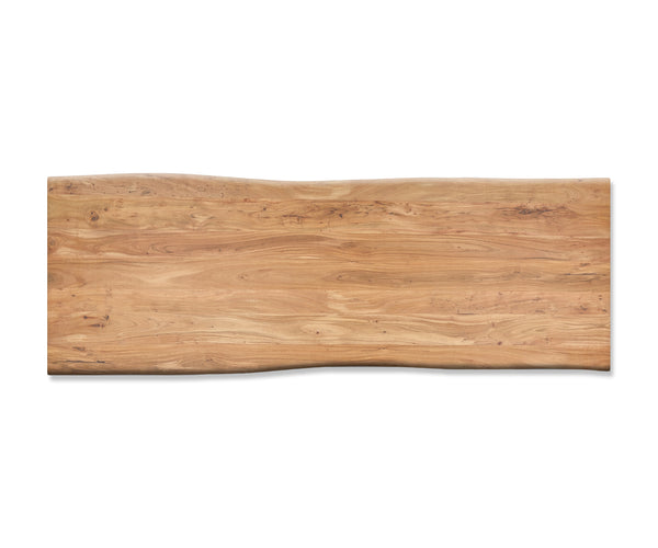 Dining Table Olympus Live Edge 280cm Acacia Wood Natural Square Frame Steel 55mm Top