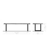 Dining Table Olympus Live Edge 280cm Acacia Wood Natural Square Frame Steel 55mm Top