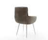 Dining Chair Abelia Microfiber Taupe Vintage 4 Legs Base Silver