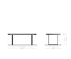 Dining Table Olympus Live Edge 200cm Acacia Wood Natural Square Frame Slim Black 55mm Top