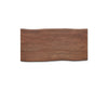 Dining Table Olympus Live Edge 200cm Acacia Wood Brown Square Frame Slim Black 55mm Top
