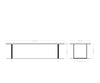 Dining Table Olympus Live Edge 300cm Acacia Wood Natural Square Frame Slim Black 55mm Top