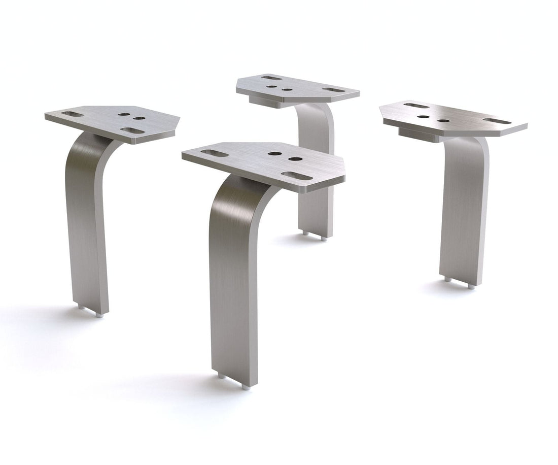 Leg Set L-Shape 15cm Stainless Steel