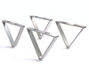 Leg Set V-Shape 15cm Metal Silver