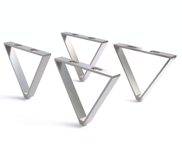 Leg Set V-Shape 15cm Metal Silver