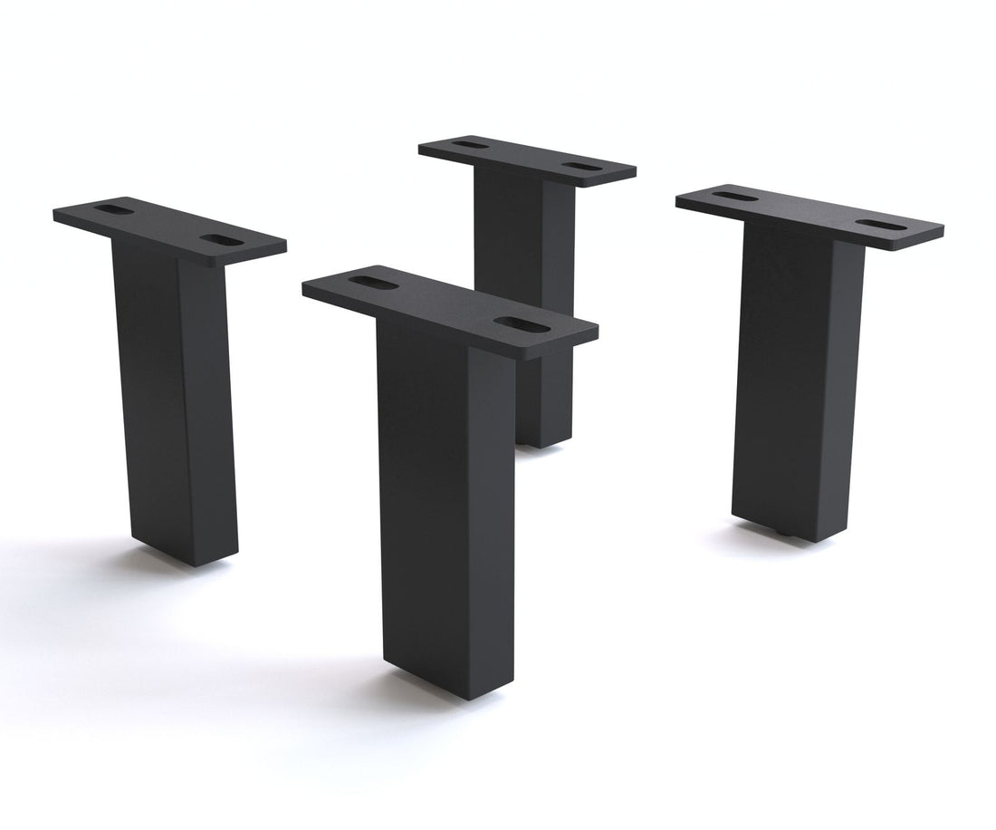 Leg Set Square 15cm Metal Black