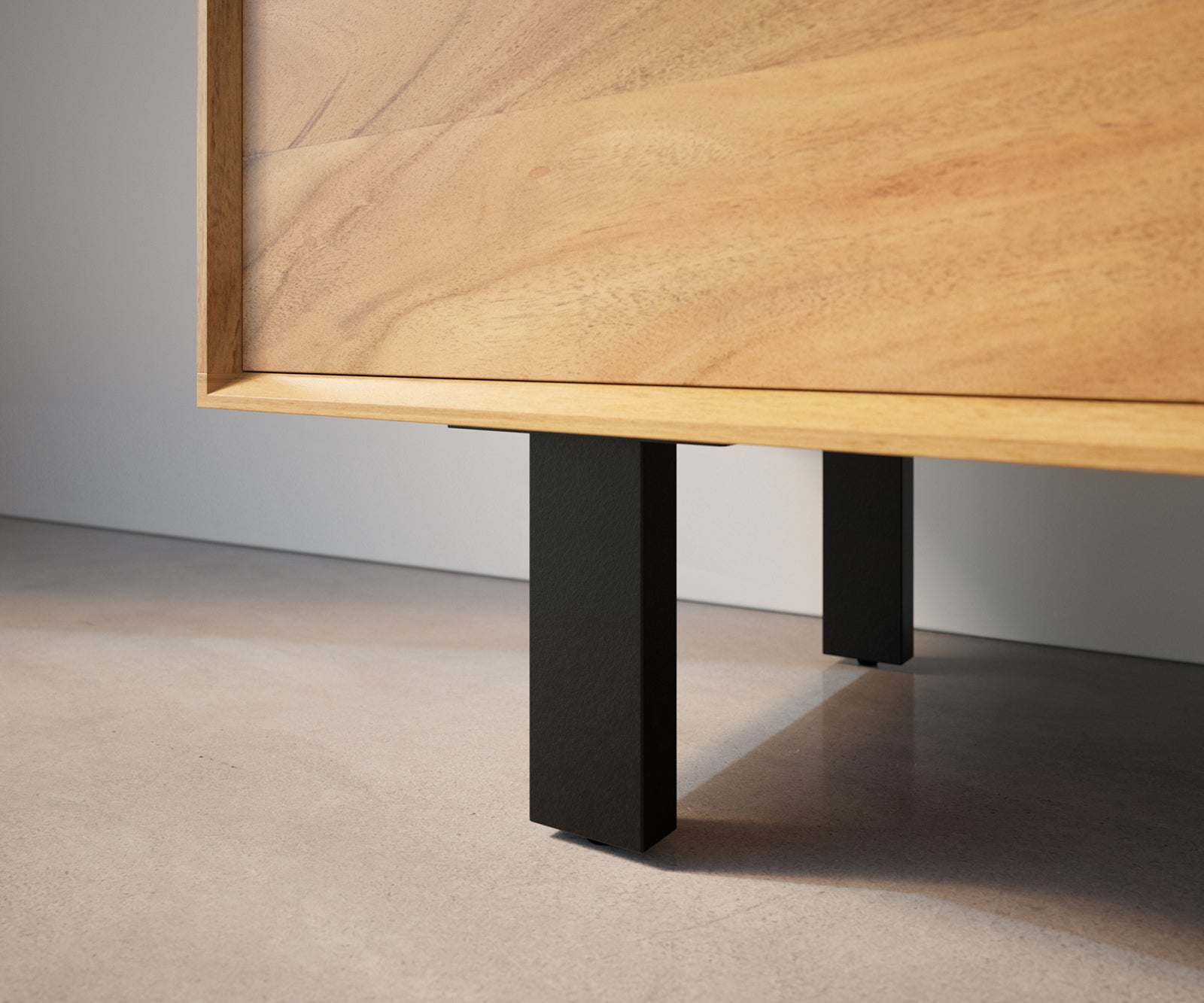 Leg Set Square Steel Black