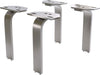 Leg Set L-Shape 20cm Stainless Steel