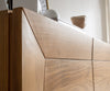 Sideboard Kayu 200cm 4 Doors Acacia Wood Natural V-Feet Silver