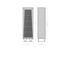 Display Cabinet Kayu 55x180cm Acacia Wood Natural 1 Door V-Feet Silver