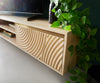 Floating TV Stand Budaya 200cm 2 Doors 2 Compartments Mango Wood Natural