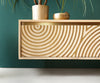 Floating TV Stand Budaya 200cm 2 Doors 2 Compartments Mango Wood Natural