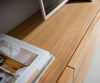 Floating TV Stand Kayu 240cm 4 Doors 2 Compartments Acacia Wood Natural