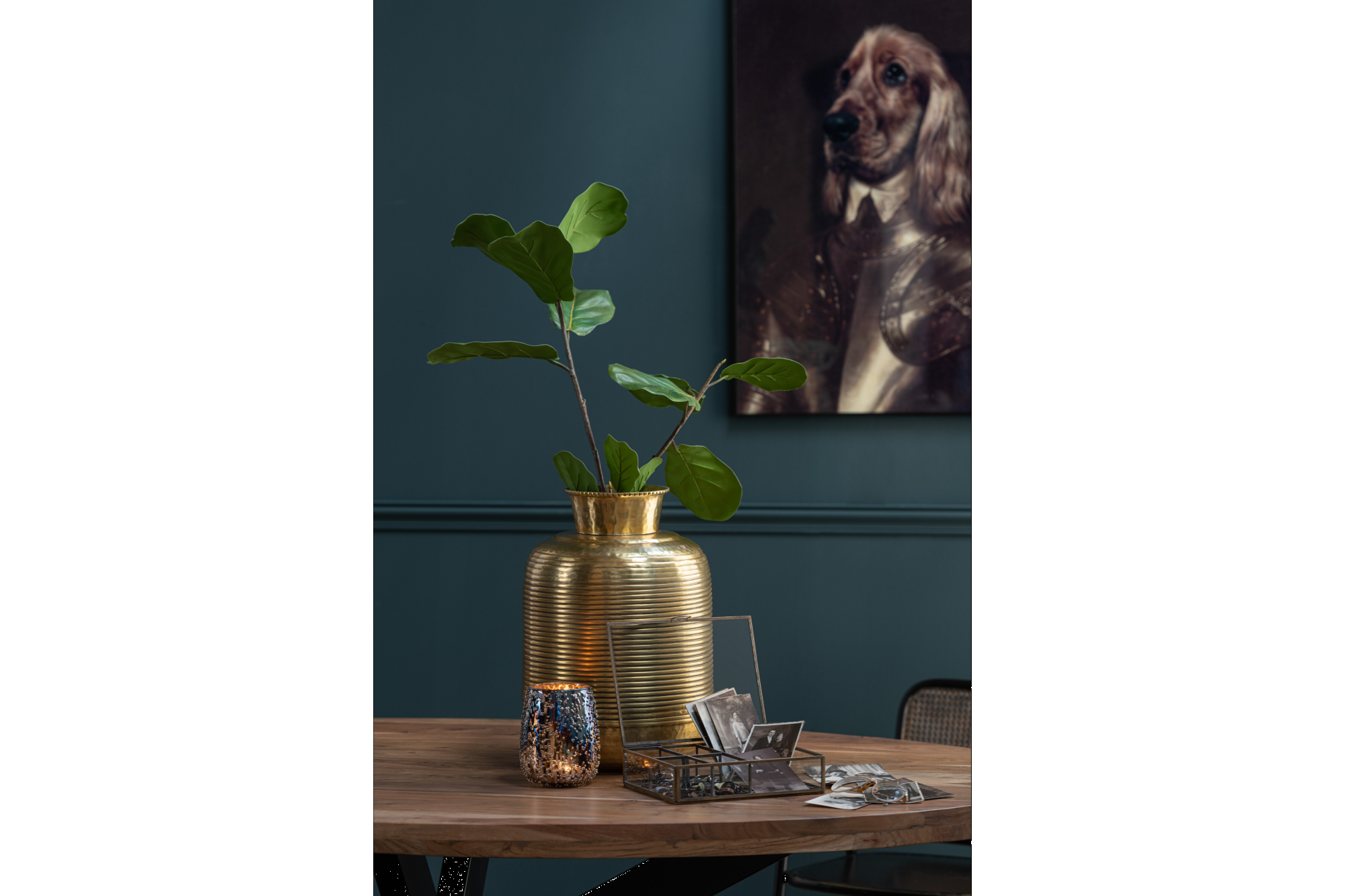 Vase Rings 46cm Aluminium Gold