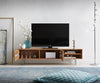 TV Stand Fevo 160cm Acacia Wood Natural 2 Doors 2 Compartments