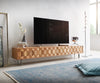 TV Stand Fevo 220cm Acacia Wood Natural 4 Doors