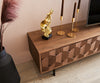 TV Stand Fevo 200cm Acacia Wood Brown 2 Doors 2 Compartments