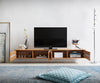 Floating TV Stand Fevo 200cm Acacia Wood Natural 4 Doors