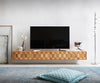 Floating TV Stand Fevo 220cm Acacia Wood Natural 4 Doors
