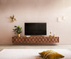 Floating TV Stand Fevo 200cm Acacia Wood Brown 4 Doors