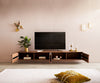 Floating TV Stand Fevo 200cm Acacia Wood Brown 4 Doors