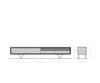 TV Stand Stonegrace 240cm Acacia Wood Natural Stone Veneer V-Foot