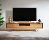 TV Stand Stonegrace 175-240 cm 2 Doors Acacia Wood Natural Stone Veneer V-Foot