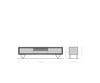 TV Stand Stonegrace Classic 175cm Acacia Wood Natural Stone Veneer V-Feet 2 Doors