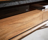 TV Stand Stonegrace 175-240 cm 2 Doors Acacia Wood Natural Stone Veneer V-Foot
