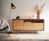 Sideboard Stonegrace 145-175 cm Acacia Wood Natural Stone Veneer V-Foot