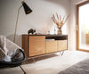 Sideboard Stonegrace 145-175 cm Acacia Wood Natural Stone Veneer V-Foot