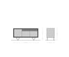 Sideboard Stonegrace Classic 145cm Acacia Wood Natural Stone Veneer V-Feet