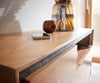Sideboard Stonegrace 145-175 cm Acacia Wood Natural Stone Veneer V-Foot