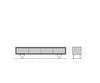 TV Stand Stonegrace 200cm 4 Doors Acacia Wood Natural Stone Veneer V-Leg