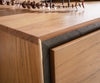 Sideboard Stonegrace 145-175 cm Acacia Wood Natural Stone Veneer V-Leg