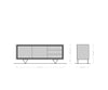 Sideboard Stonegrace 175cm 2 Doors Acacia Wood Natural Stone Veneer V-Leg